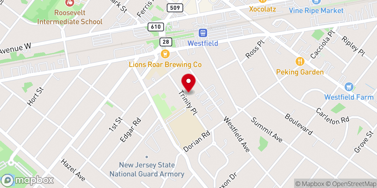 Map showing location of Bethel Baptist Church