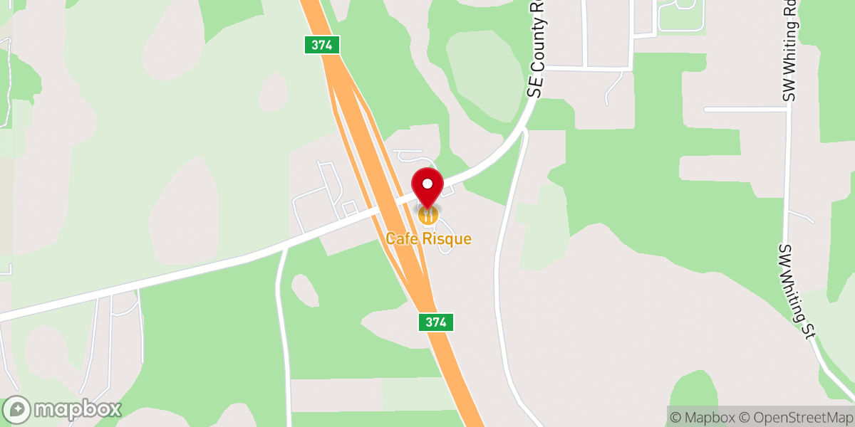 Map showing location of Cafe Risque