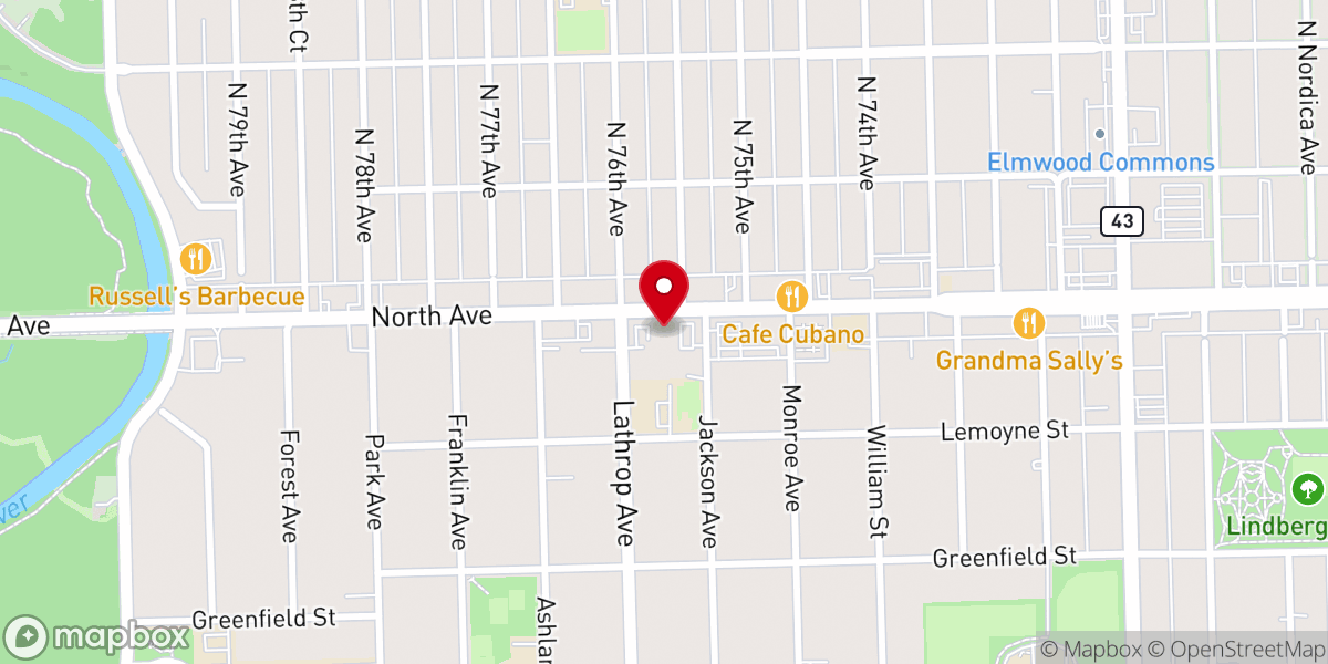 Map showing location of St Vincent Ferrer Catholic Church