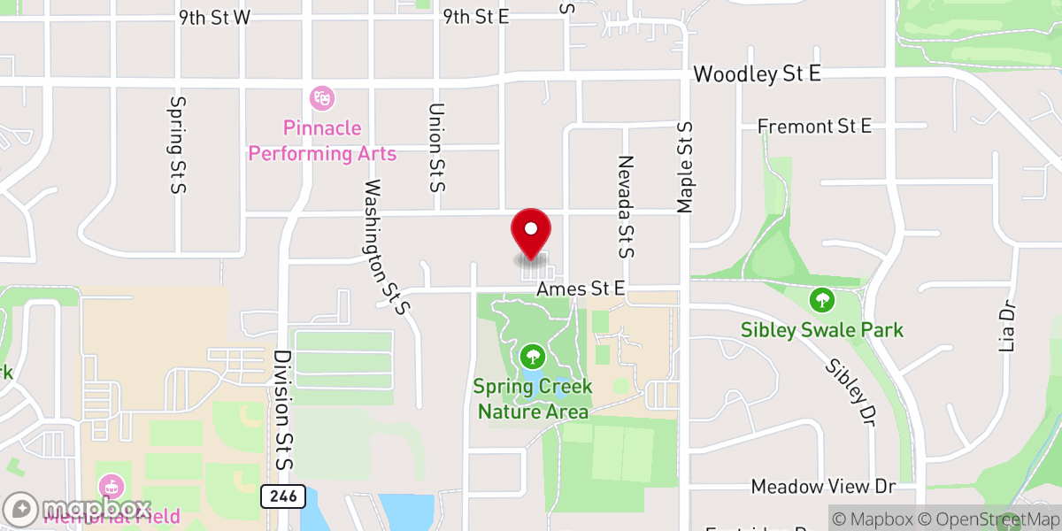 Map showing location of Saint Peter's Lutheran Church Parking Lot