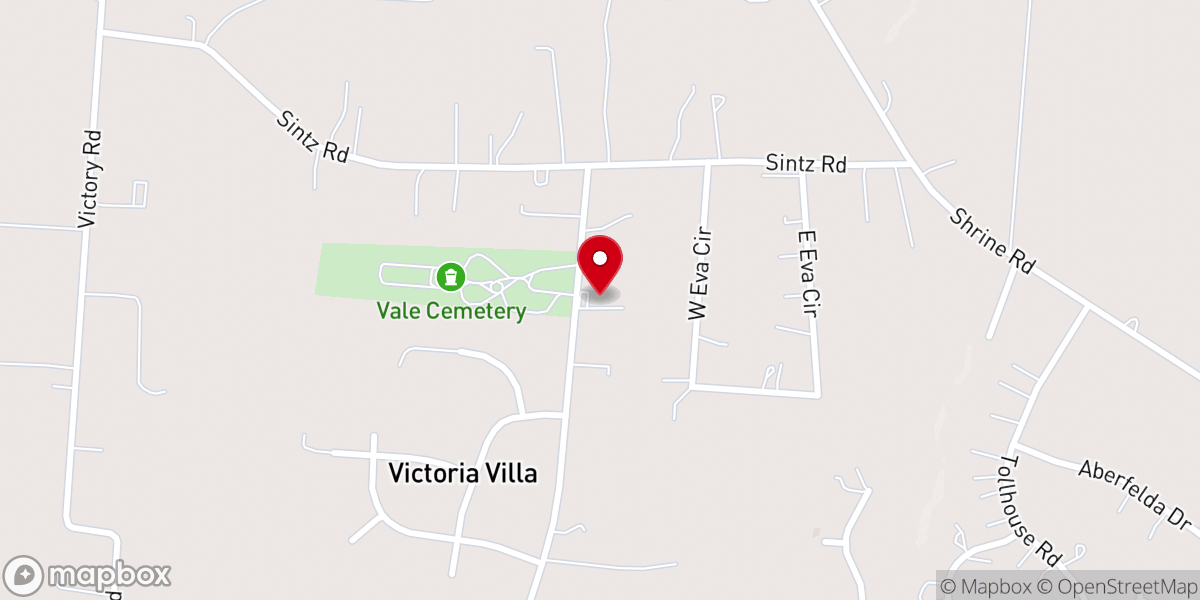 Map showing location of Vale Road Church of Christ