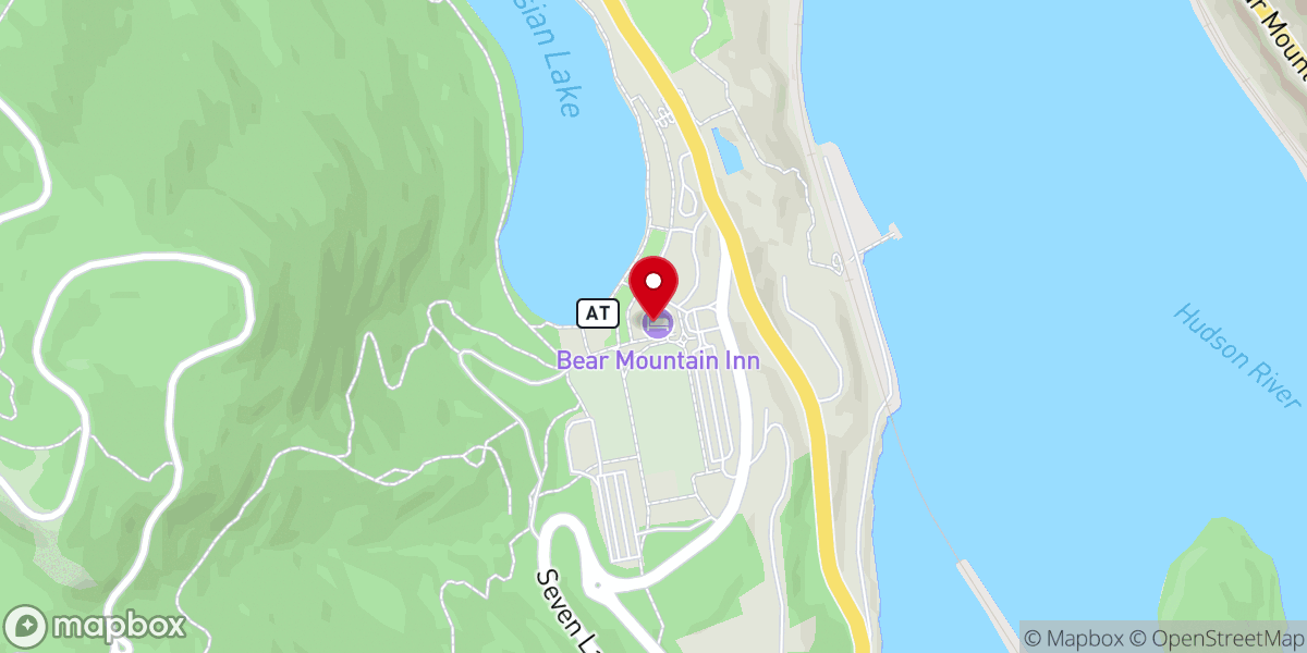 Map showing location of Bear Mountain Inn