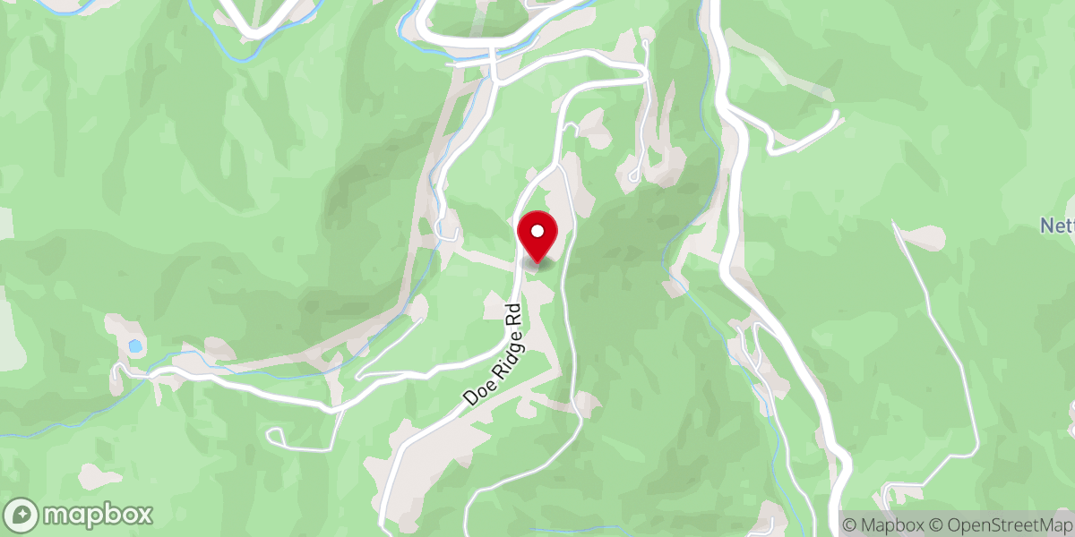 Map showing location of Doe Ridge Baptist Church