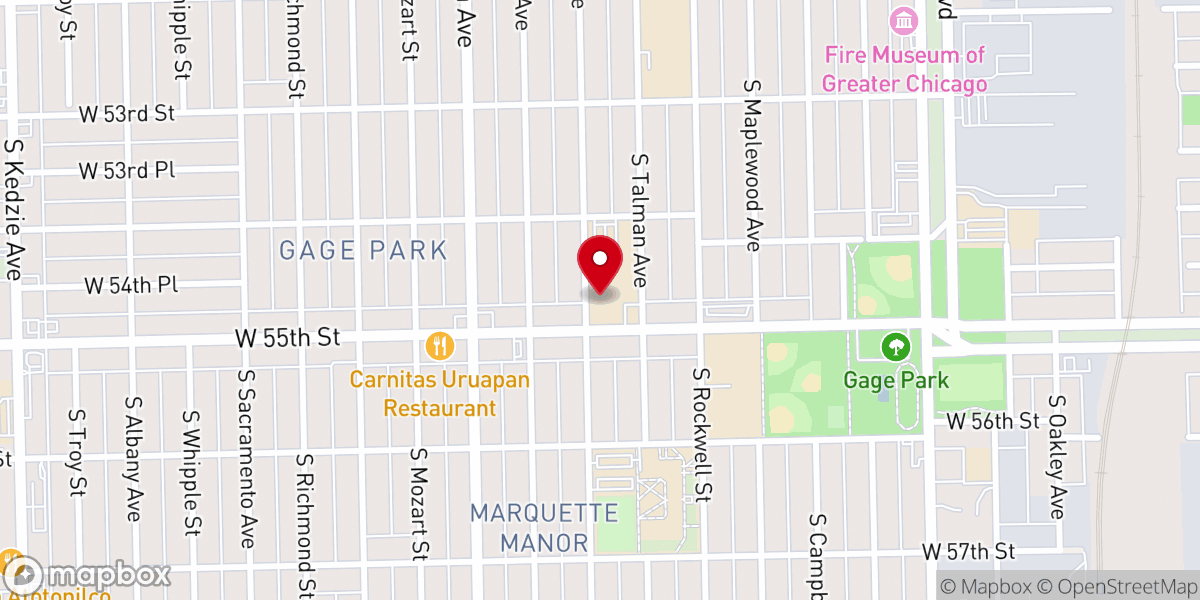 Map showing location of St. Clare of Montefalco Catholic Church