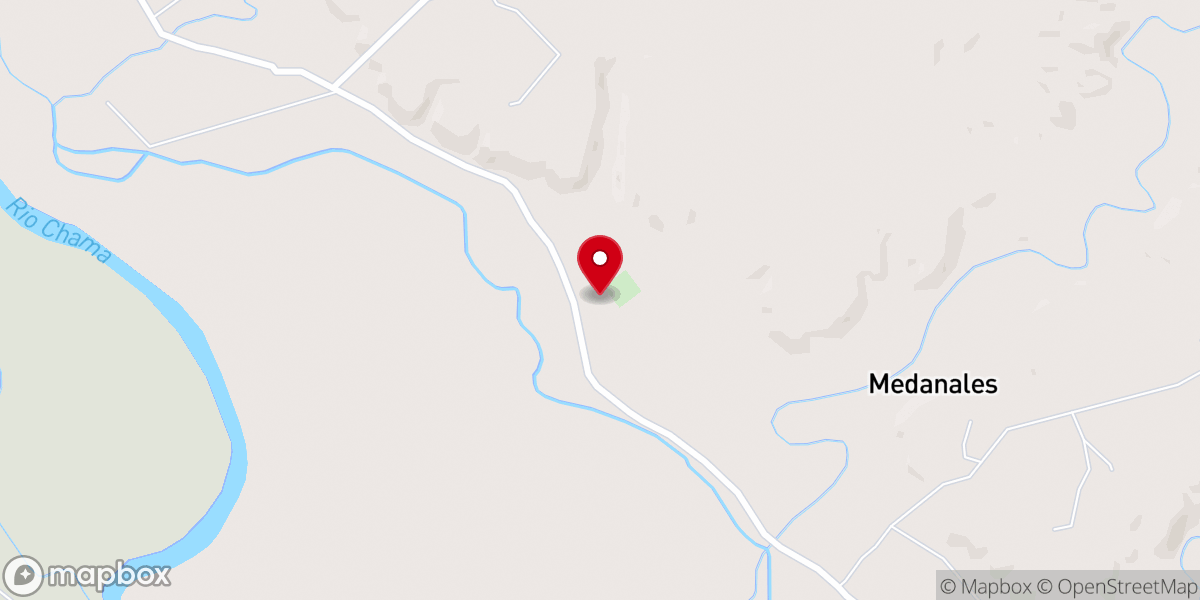 Map showing location of San Antonio Catholic Church