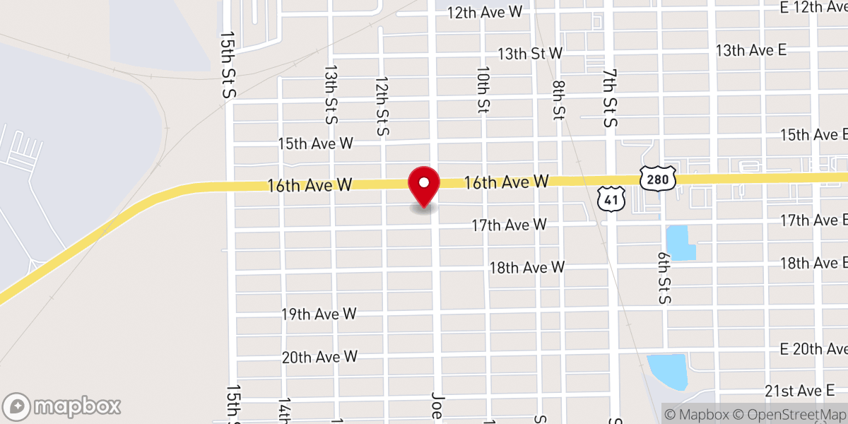 Map showing location of Bethel Christian Methodist Episcopal Church
