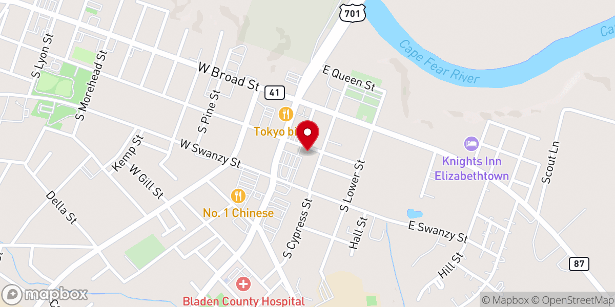 Map showing location of Second Chance Community Church