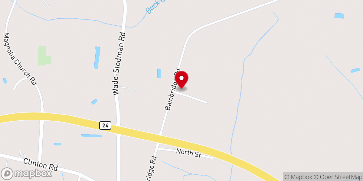 Map showing location of China Grove Disciple Church