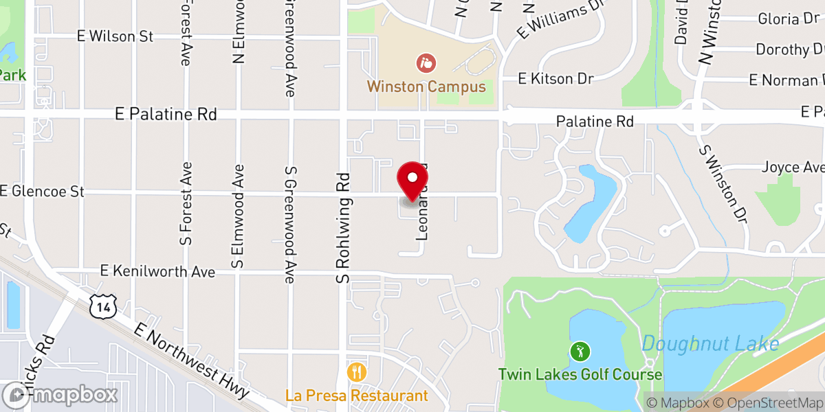 Map showing location of Thrive Vineyard Church