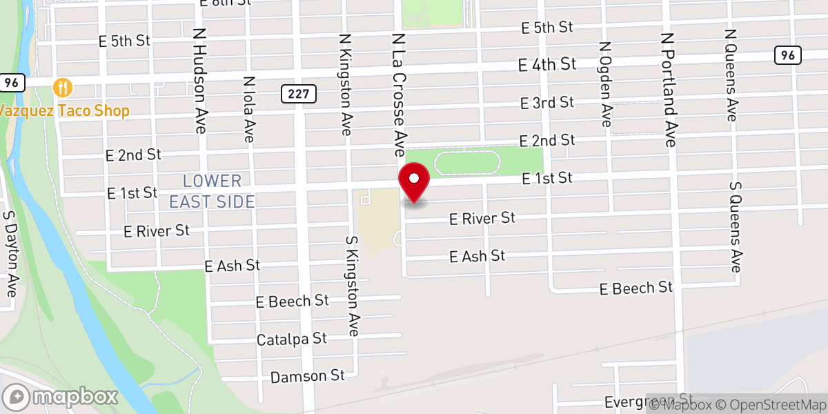 Map showing location of Freedom Calvary Chapel