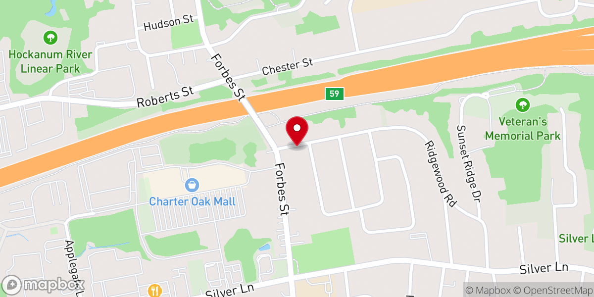 Map showing location of SILVER LANE, CT 06138
