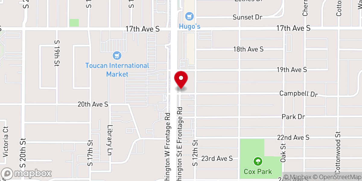 Map showing location of Grand Forks Thrive Community