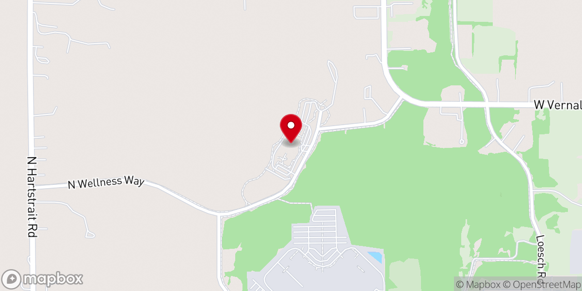 Map showing location of Bloomington Bible Church