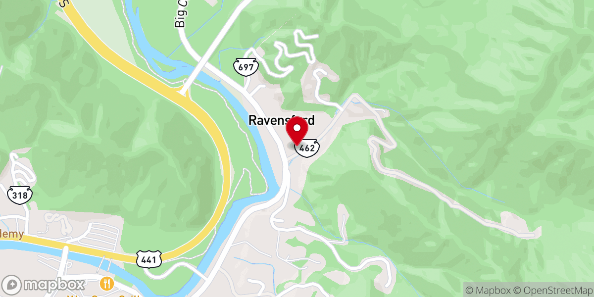 Map showing location of Piney Grove Church