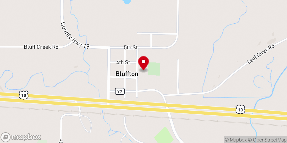 Map showing location of St. John the Baptist Catholic Church