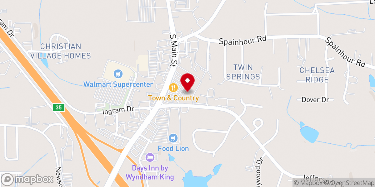 Map showing location of Gullion's Christian Supply & Homeschool Headquarters