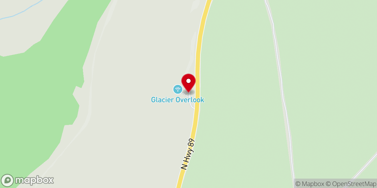 Map showing location of Glacier View Turnout