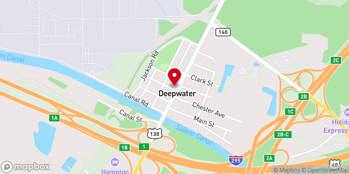 Map showing location of Deepwater United Methodist Church