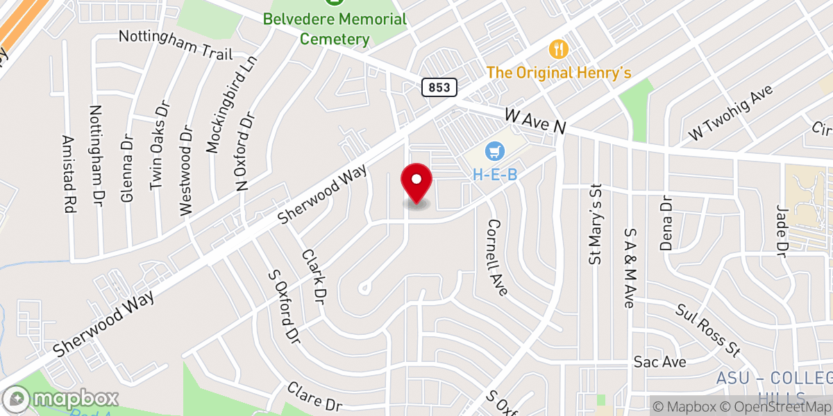Map showing location of Abiding Faith Church of the Nazarene