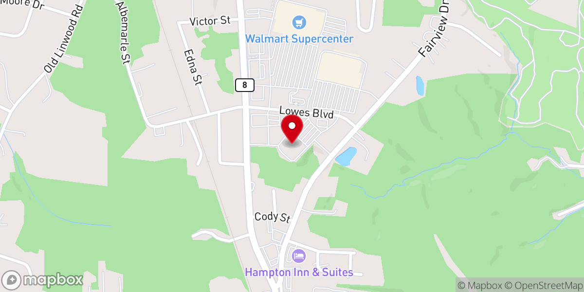 Map showing location of High Rock Church of Lexington