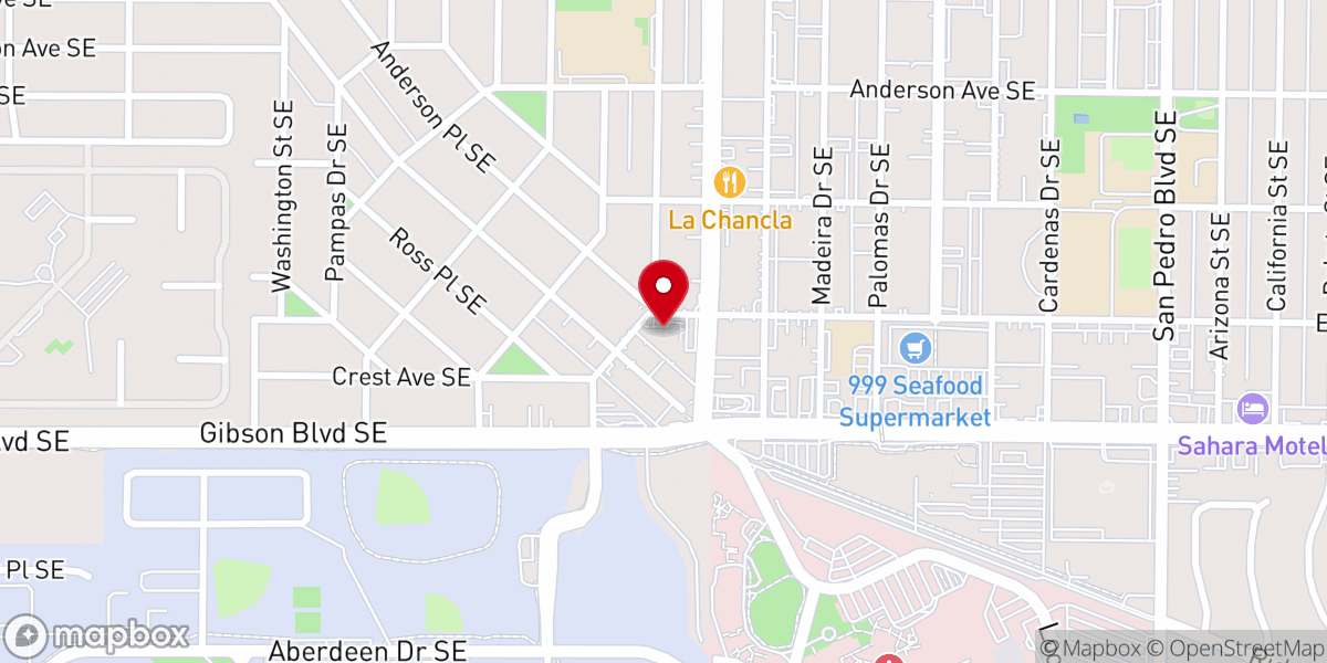 Map showing location of Ridgecrest Christian Church