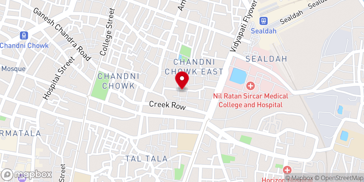 Map showing location of St. Mark's Church ( C.N.I )