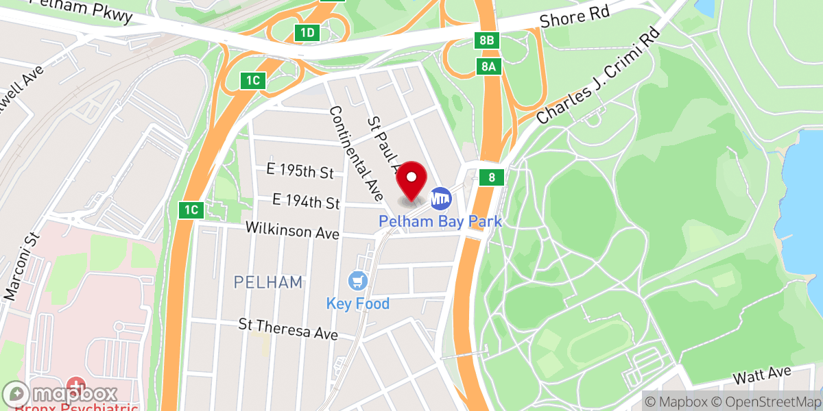 Map showing location of Living Hope Baptist Church