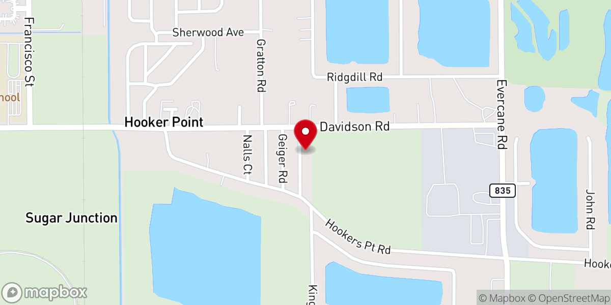 Map showing location of Clewiston Pentecostal Holiness Church