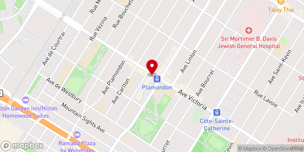 Map showing location of Hope Baptist Church