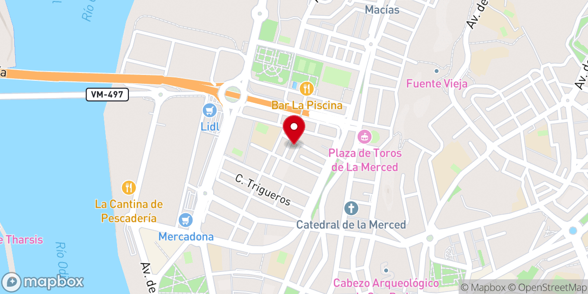 Map showing location of Parroquia Santiago Apóstol