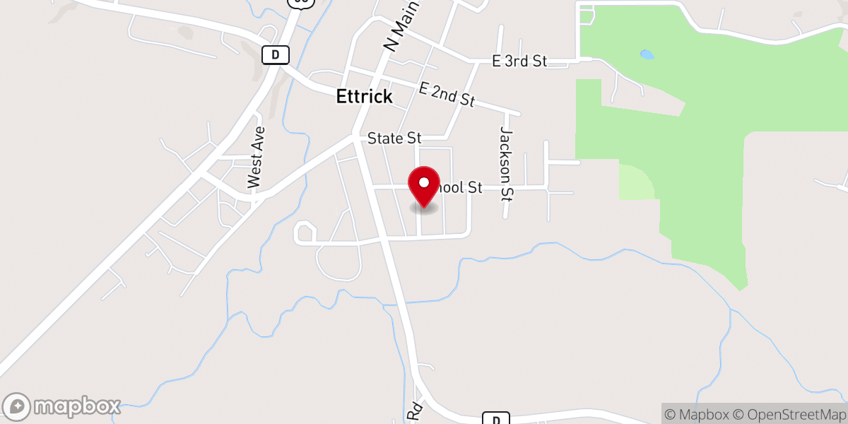 Map showing location of St Bridget's Catholic Church