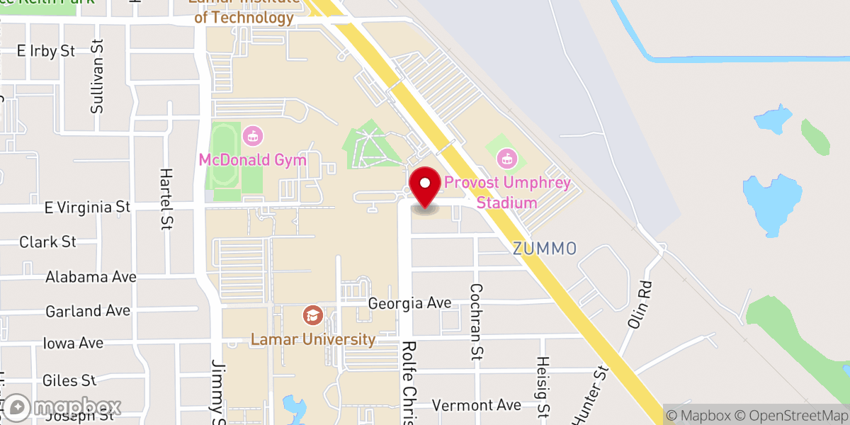 Map showing location of Church of Christ Student Center
