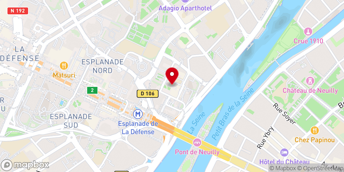 Map showing location of Église Protestante Évangélique Paris La Défense | EPED