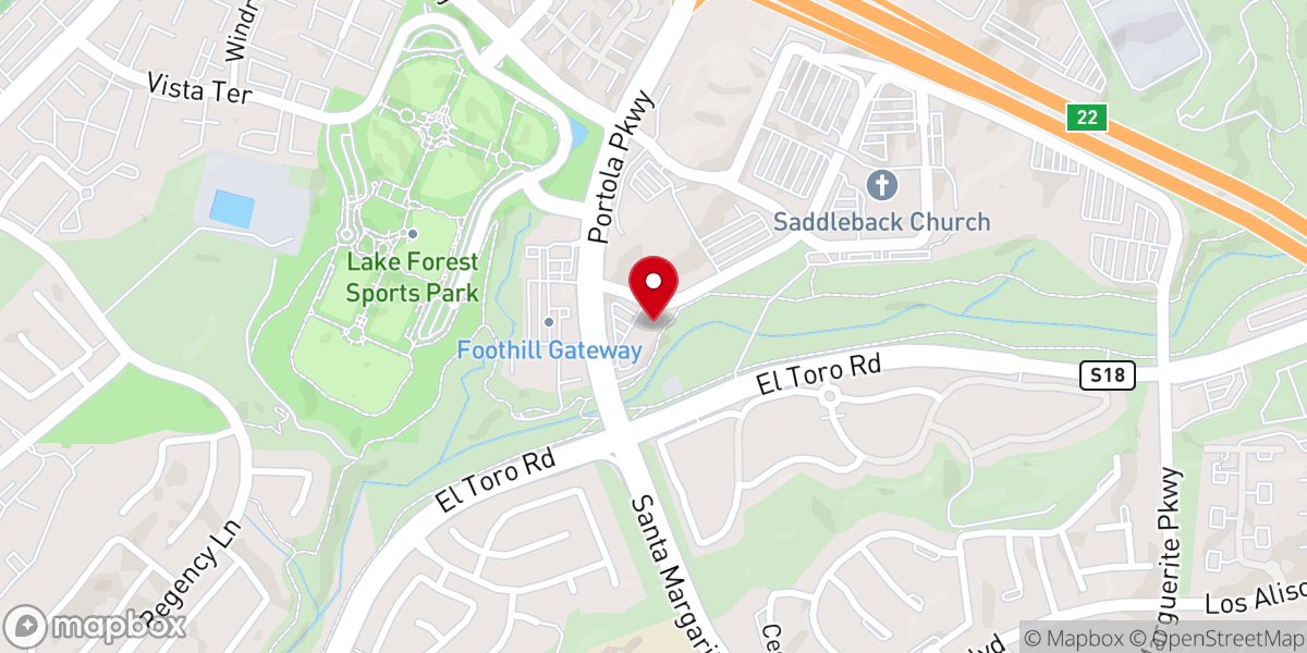 Map showing location of Saddleback Church PEACE Center
