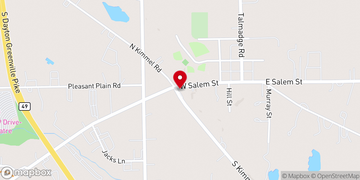 Map showing location of Grace Bible Church