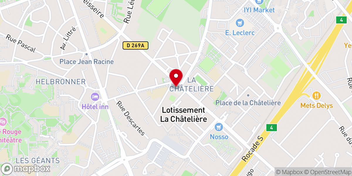Map showing location of Église Saint-Maurice (Paroisse orthodoxe roumaine de Tous Saints)