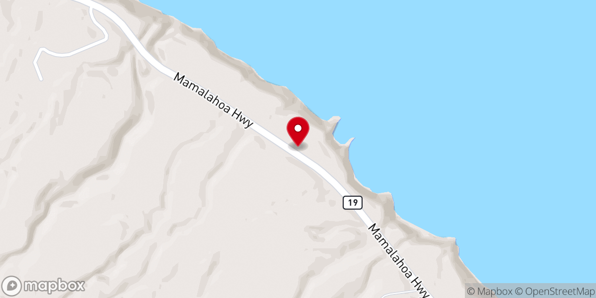 Map showing location of Pāpa‘Aloa