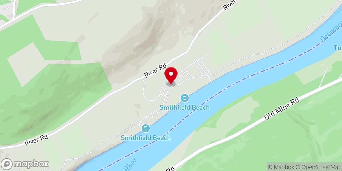 Map showing location of Smithfield Beach