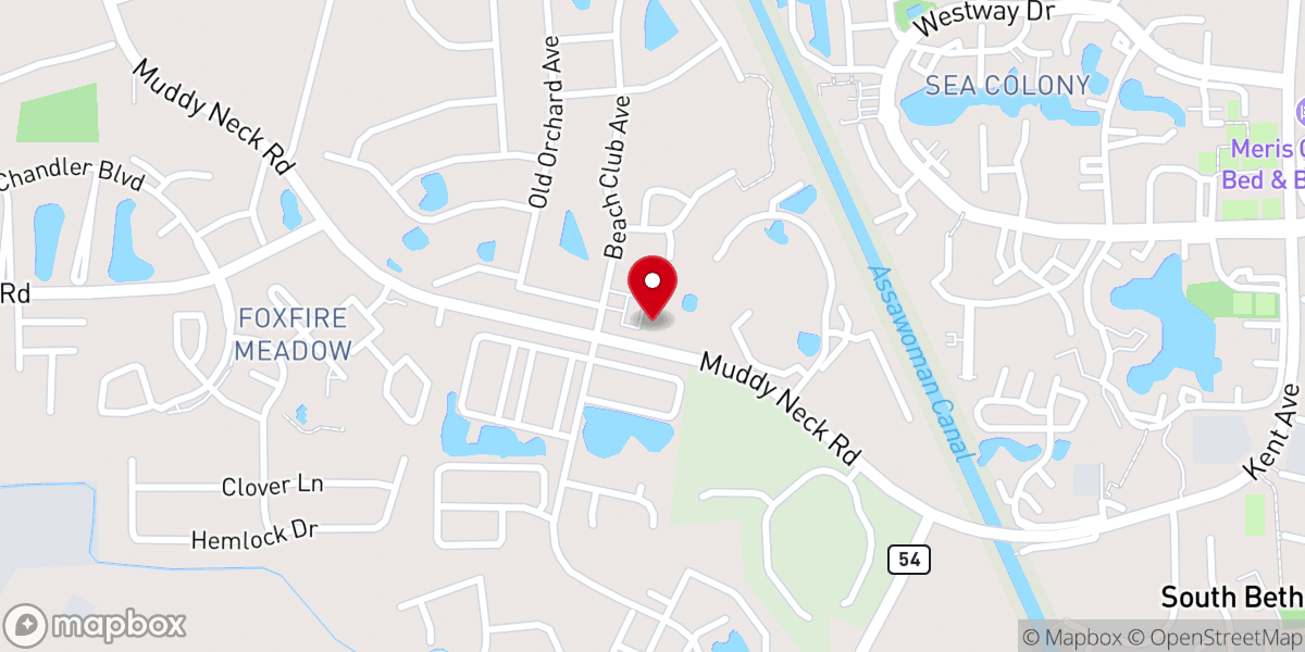 Map showing location of Ocean View Beach Club
