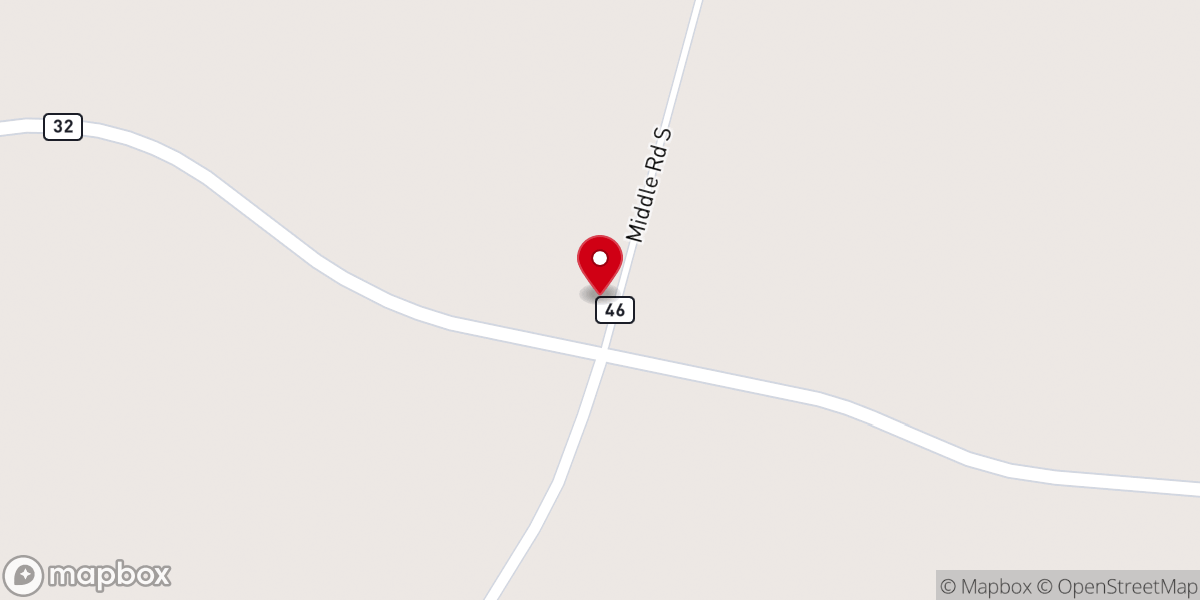 Map showing location of Old Piney Grove Church