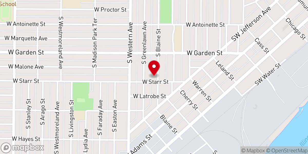 Map showing location of St Mark's Missionary Baptist