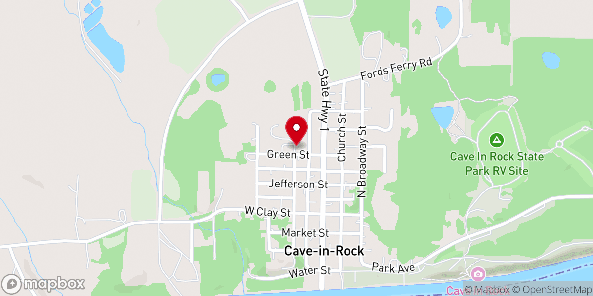 Map showing location of Potters Church
