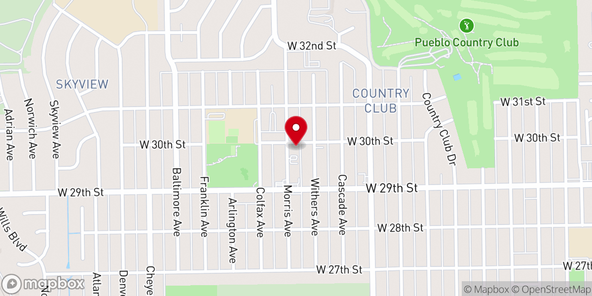 Map showing location of Adriance United Methodist