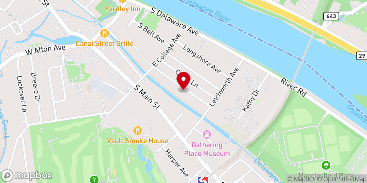 Map showing location of Community Baptist Church