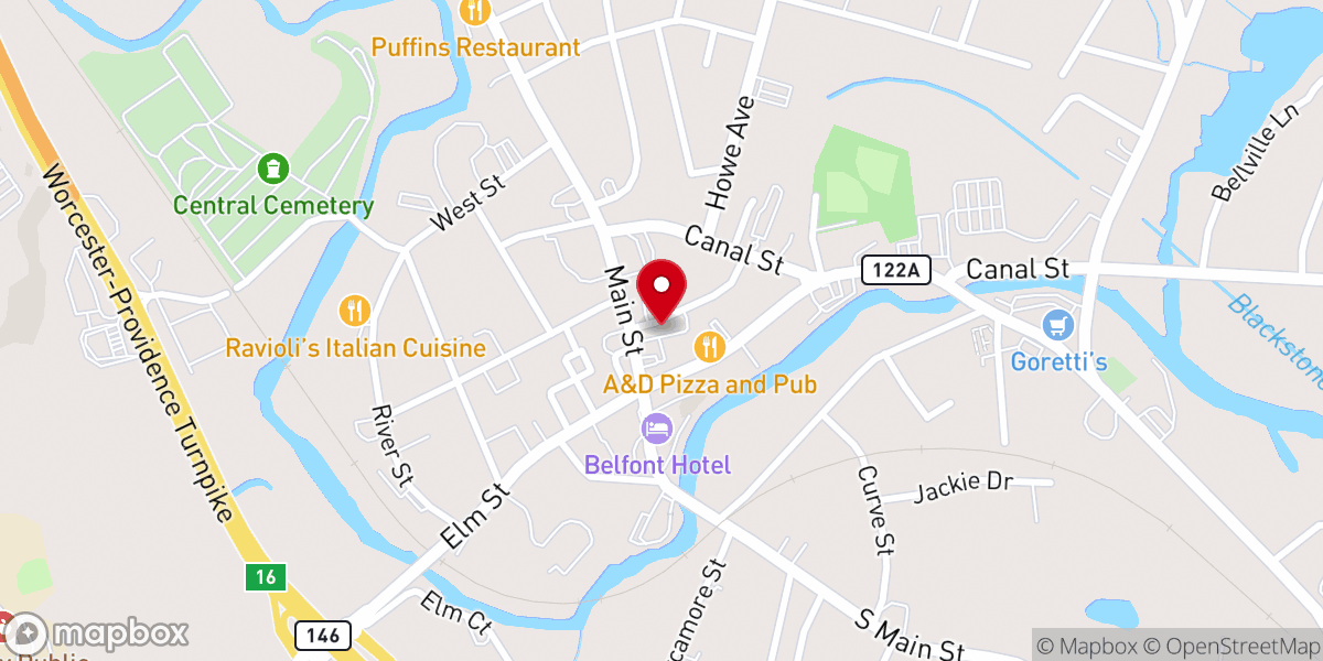Map showing location of VIP Church