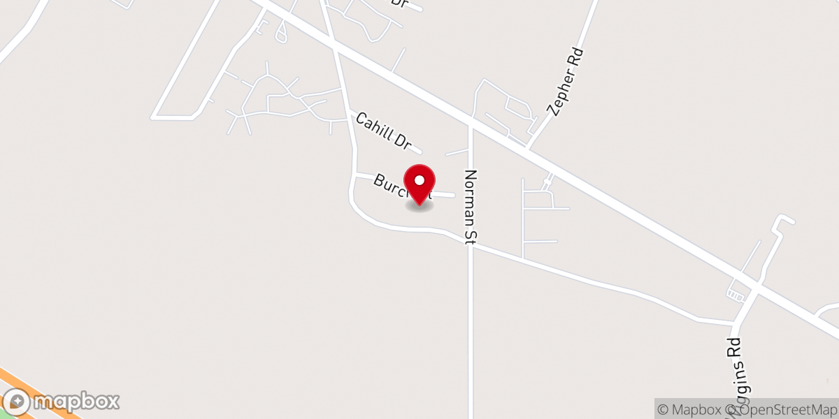 Map showing location of Burch Hill Baptist Church