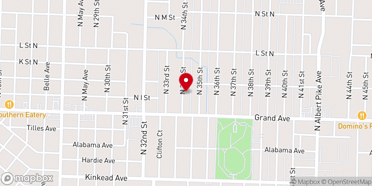 Map showing location of Miracle Power Tabernacle