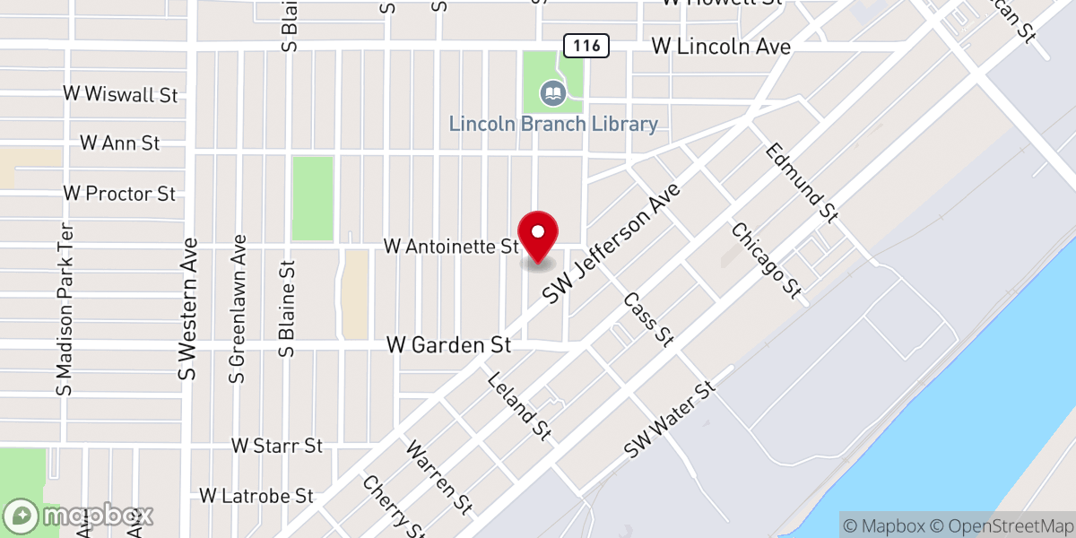 Map showing location of St Ann's Catholic Church