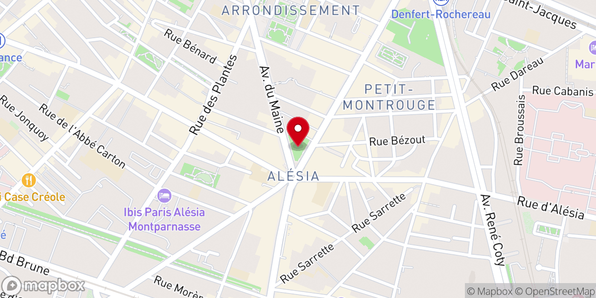 Map showing location of Église Saint-Pierre-de-Montrouge