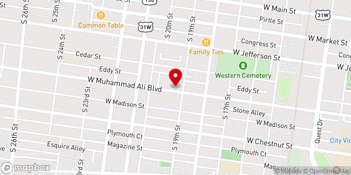 Map showing location of Quinn Chapel Community Development Corporation